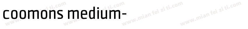 coomons medium字体转换